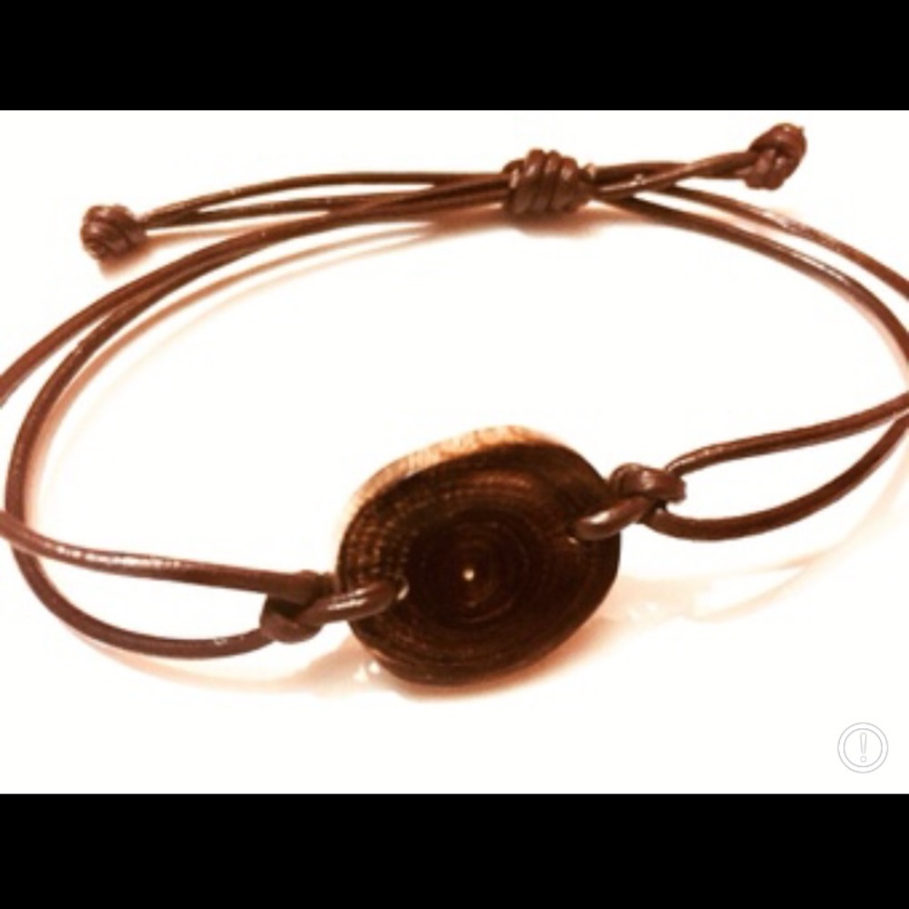 brown coral single bead bracelet
